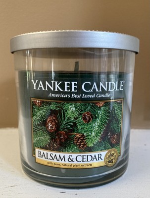 Yankee Candle- Balsam & Cedar Candle-Jar Metal Lid ~ 7 oz ~ New