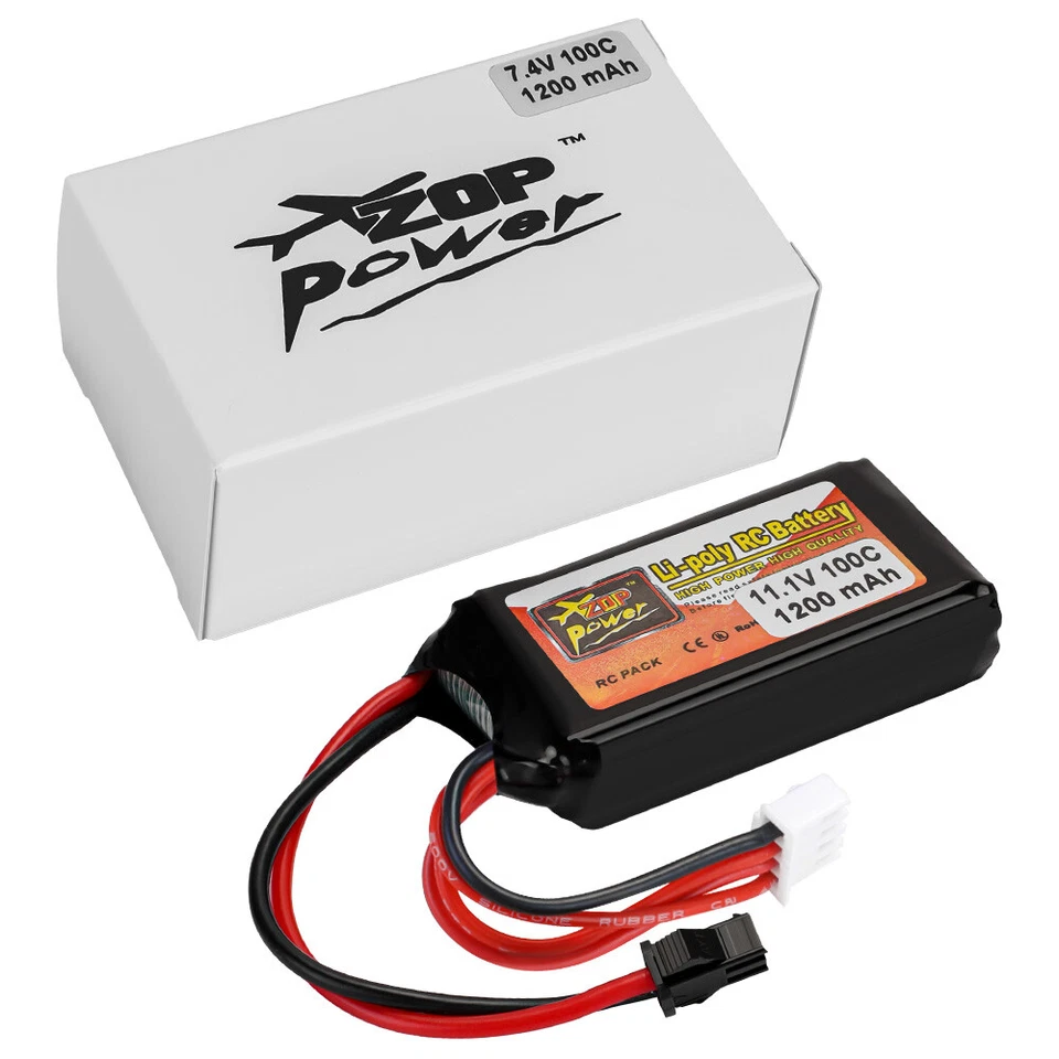 3S 11,1V 1200mAh LiPo-Batterie 100C mit SM-Stecker und JST-XH 4-poligem Stecker - Bild 3 von 4