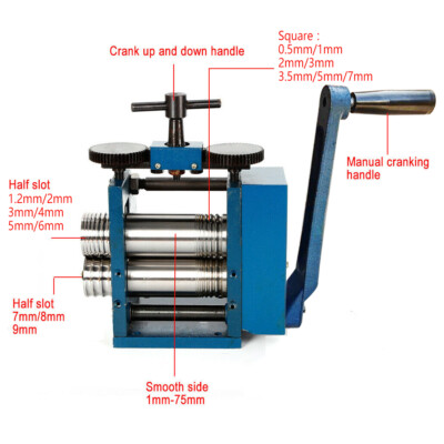 75mm Schmuck Werkzeug Manuelle Walzwerk Maschine Walzwerkmaschine Tablettierung