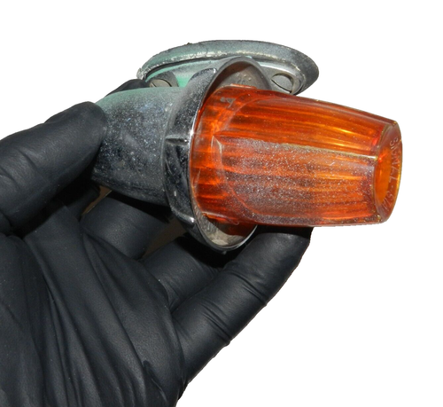 VINTAGE INTERNATIONAL HAVESTER TURN SIGNAL PAIR SET W LENS NICE TRUCK R92 - Foto 9 di 16