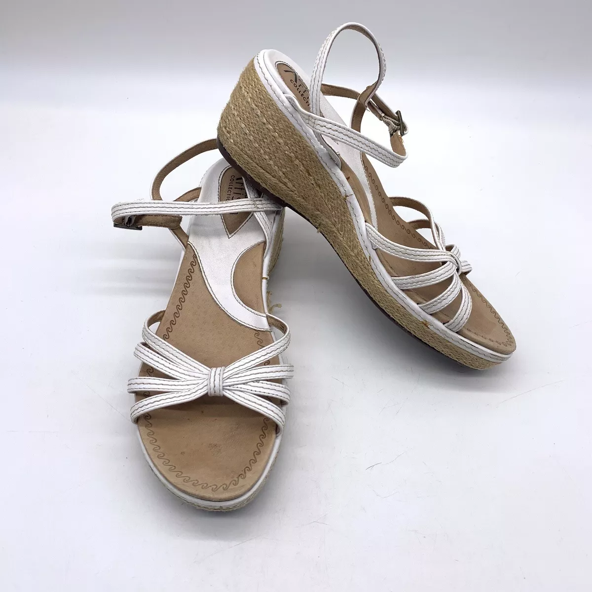 Så mange vandfald Supersonic hastighed Clarks Sandals Size 8 Artisan Collection Strappy White Wedge Espadrille  Heels(W) | eBay