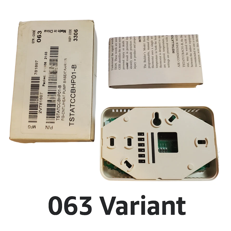 Neu Carrier TSTATCCBHP01-B nicht programmierbarer Wärmepumpenfuß Digital Thermostat - Bild 3 von 4