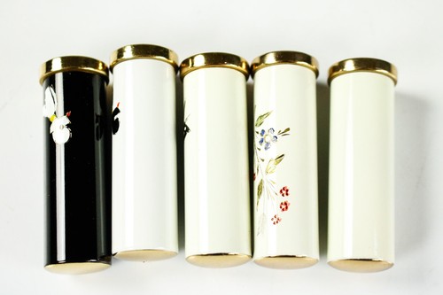 5 Stück Lippenstift Hülsen Halter Dosen neuw. NOS Vintage W. Germany 50er 60er - Bild 11 von 11