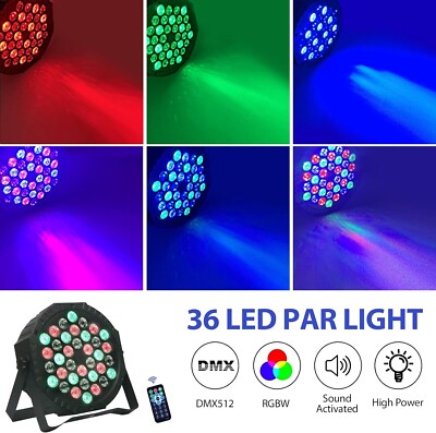 Luce Nera UV Con 36 LED - Par LED Per Feste, Discoteche E Eventi Con Telecomando E DMX - Foto 4
