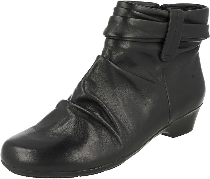 Clarks womens ankle top boots wide fit