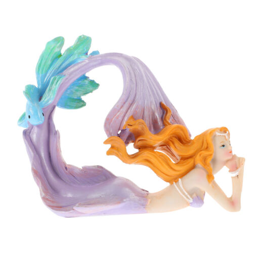  Dekorative Meerjungfrau-Figur Aquarium-Meerjungfrau-Statue Meeresornament Kind - Bild 1 von 16