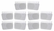 (10) Rockville HP65S-8 6.5" Outdoor/Indoor Home Theater Speakers+Swivel Brackets