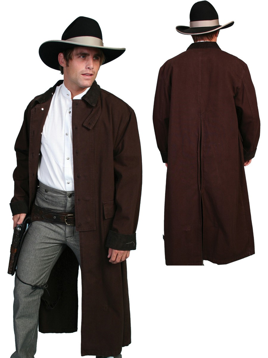 Scully RangeWear Men's 100% Cotton Long Overcoat Duster Coat Scully RangeWear Men's 100% Cotton Long Overcoat Duster Coat