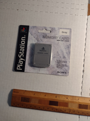 PLAYSTATION 1 PS1 MEMORY CARD GRAY SCPH-1020 U/94048 NEW IN PACKAGE PLAYSTATION 1 PS1 MEMORY CARD GRAY SCPH-1020 U/94048 NEW IN PACKAGE