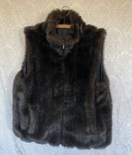 Vintage Unbranded Reversible Faux Fur Vest - Women’s Small