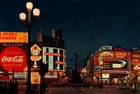 Post Card Lot Of 21 Mixed Lot Mostly Vintage All Neon Signs Lit At Night