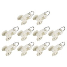 Curtain Track Rollers 14mm/0.55" 30Pcs, Plastic Twin Wheeled Carriers Drape...
