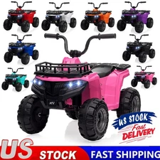 12V Kids ATV Ride On Car 4 Wheeler Electric Motorcycle 2 Speeds w/Music Player