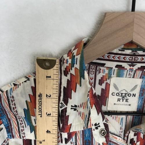 COTTON & RYE Outfitters Southwestern Aztec Pearl Snap Shirt Women's Sz S Western - Picture 6 of 11