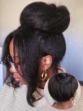 High Density Straight 360 Lace Front Wigs Human Hair Brazilian 40 Inch Yaki 13x6