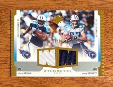 Brown / Bennett 2005 SPx Winning Materials Dual Patch 04/25 Titans