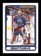  1990 Grant Fuhr 321 Oilers 31 Topps Hockey Sports Trading Card TC