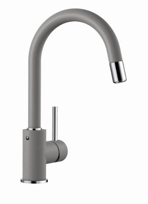 Blanco Mida-S Küchenarmatur in Grau Alumetallic Ausziehbar 521456 Brandneu