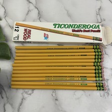 Ticonderoga Dixon Vintage Pencils New In Box 12 1388 2 Soft Unsharpened