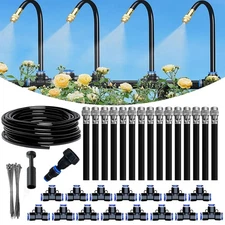 49ft Drip Irrigation Kit Garden Irrigation System Plant Watering Drip Adjustable