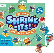 Ooly Shrink-Its! 28 PC DIY Shrinking Art Kit That Creates Charms And Tags, 20 No