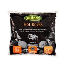 Outback Hot Rocks 55 piece Replacement Lava Rock Gas BBQ BARBEQUE CHARCOAL TASTE