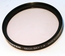 Tiffen 58mm Skylight (1A) sky Filter made in USA -  near mint condition