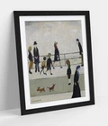 L.S. LOWRY, PROMENADE - FRAMED WALL ARTWORK PICTURE POSTER PRINT