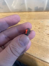 Vintage Millett Dual-Crimp Front Sight, Height .225, Ramp Orange, OLD-BUT-NEW !!