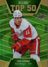 2019-20 Upper Deck Allure Top 50 Green Border #T5034 Filip Zadina /50 - HKY