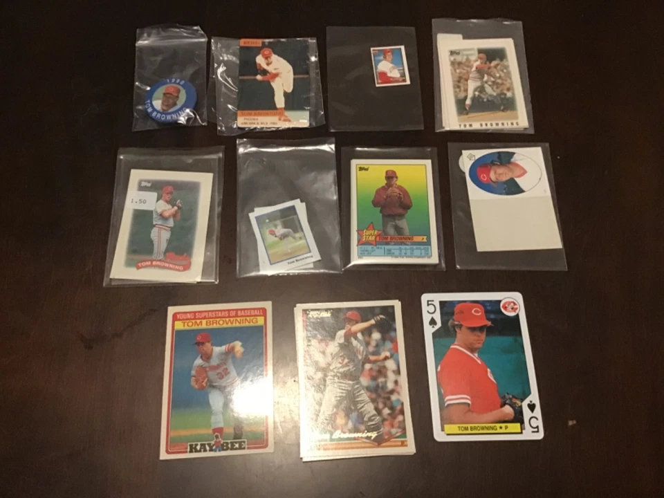 TOM BROWNING Oddball Insert & Regular issue Baseball REDS YOU CHOOSE - Image 2 of 4
