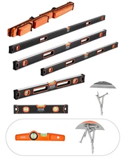 VEVOR 6PCS Torpedo Level 78/48/32/24/16/10" Aluminum Alloy Body w/ Bubble Vials