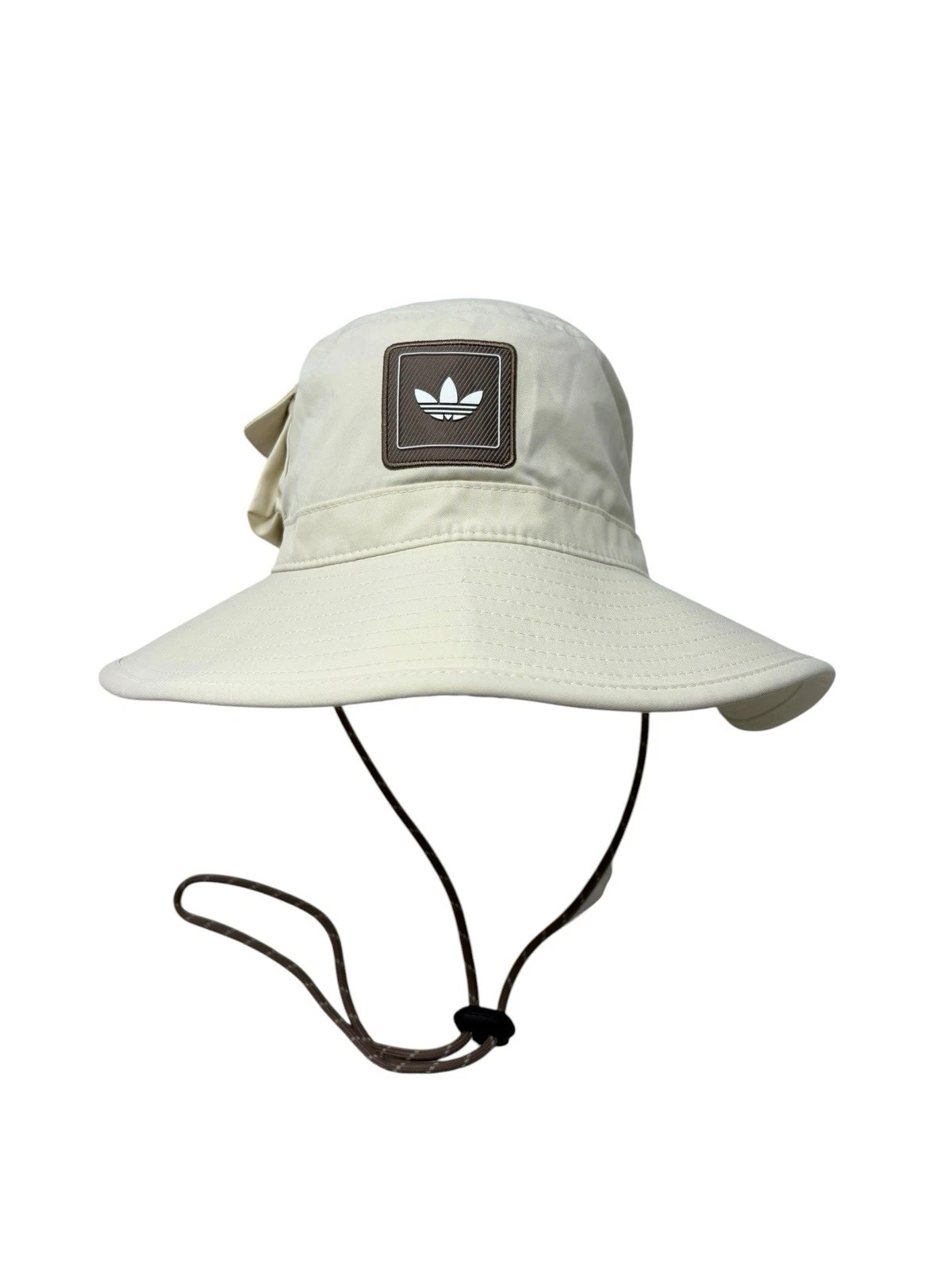 ADIDAS Utility 3.0 Bucket Sun Boonie Hat Cap Drawstring Light Beige Black Adult