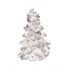 Mosser Glass USA Collectible Glass Christmas Tree Crystal Clear Large 8 inch