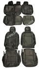Black Leather Seat Covers for 2020-23 Toyota Tacoma Double Cab