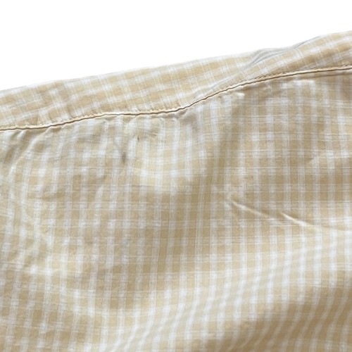 VTG Christian Dior Monsieur Dress Shirt Mens 17 32/33 Yellow Check Long Sleeve - Picture 4 of 11