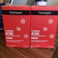 Lot of 2 - Neutrogena - Stubborn Acne Ultra-Thin Blemish Patches - 24 Ct Each