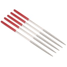 5 St&uuml;ck 5mm x 180mm Runde Diamant Nadelfeile 150 K&ouml;rnung f&uuml;r Metall Glas