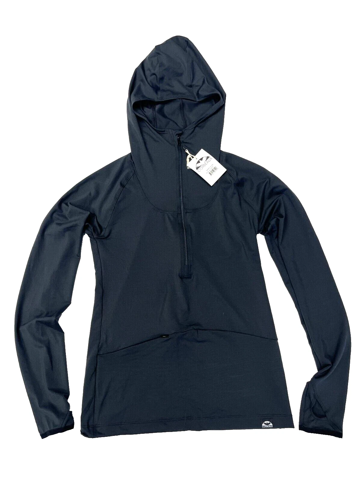 $139 Corbeaux Seeker Base Layer Hoody NWT Sz XS,S,L or XL Black or Teal Women's