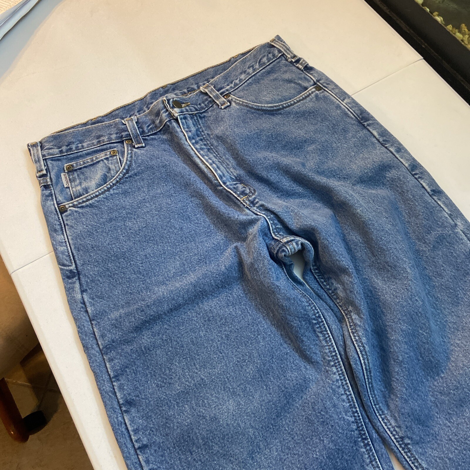 Carhartt Lined Jeans 36x29 Mens Blue thumbnail 2