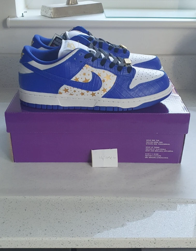 Nike SB Dunk Low Supreme Stars Hyper Royal Blue UK 8 / US 9