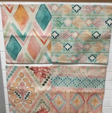 Accent Throw Pillow Covers 18x18 Abstract Pastel Watercolor Batik Designs X4 NEW