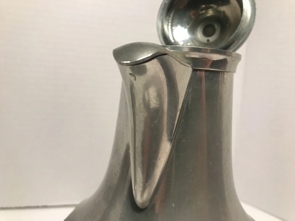 Antiguo juego de cafetera y crema Malta de peltre "Les étains l’île de France" Foto 3 de 4