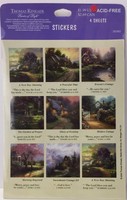 Thomas Kinkade Painter Of Light Stickers 4 Sheet Pack Acid Free Dayspring 2003 Thomas Kinkade Painter Of Light Stickers 4 Sheet Pack Acid Free Dayspring 2003