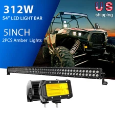 Nilight 54" 50" 42" 32" 5" LED Light Bar Off Road Spot Flood Combo for Jeep ATV