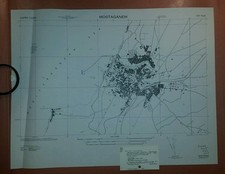 1942 US Army Karte Stadt Plan Von Mostaganem Algerien Ww 2 Vintage Milit&auml;r