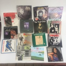 Lot of 15 Pop Rock 45 RPM Records 1980s Picture Sleeves