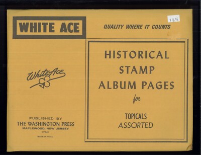 White Ace Assorted Topical Historical Stamp Album Blank Pages - Pack of 18