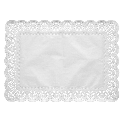 2000 Spitzenpapiere eckig 53 cm x 32,5 cm weiss für Hordenwagenbleche Bäckerei