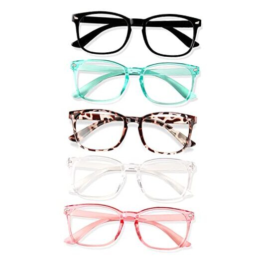 Anti Blue Light Glasses for Women Men -5Pair Blue Light 5 Pack Mix Color-2-image